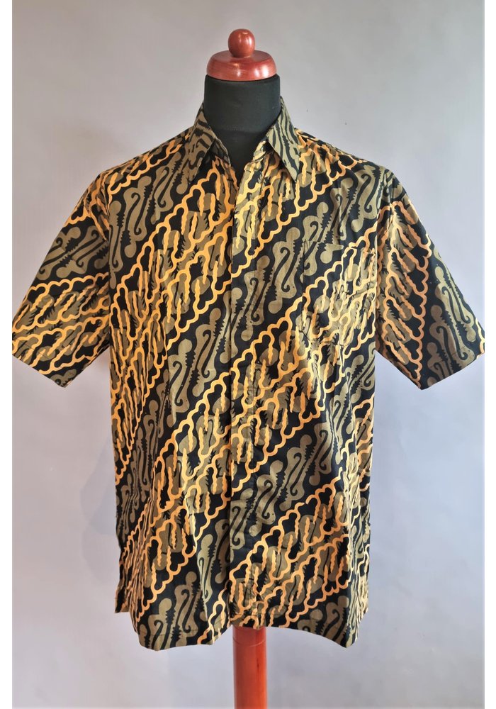 Batik overhemd korte mouw 1609-14