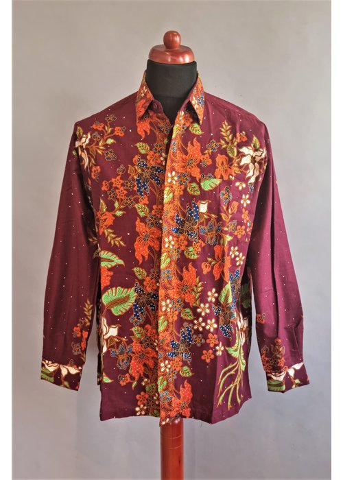 Batik overhemd lange mouw 1609-16