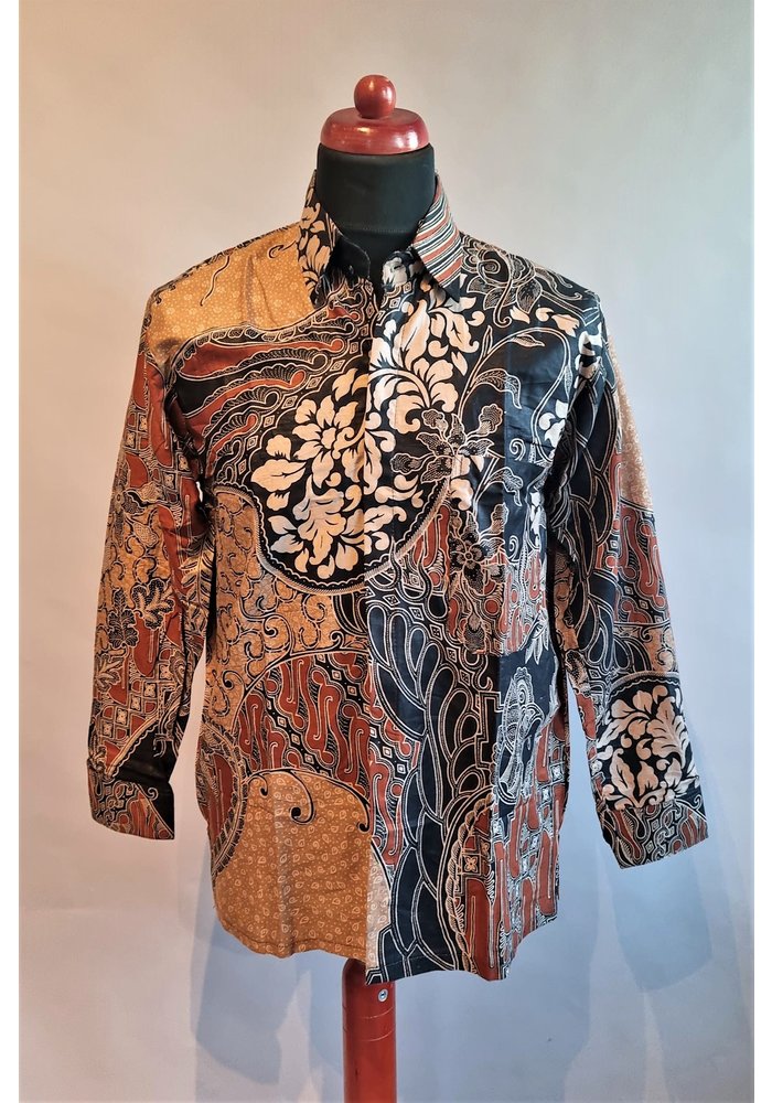Batik overhemd lange mouw 1911-07