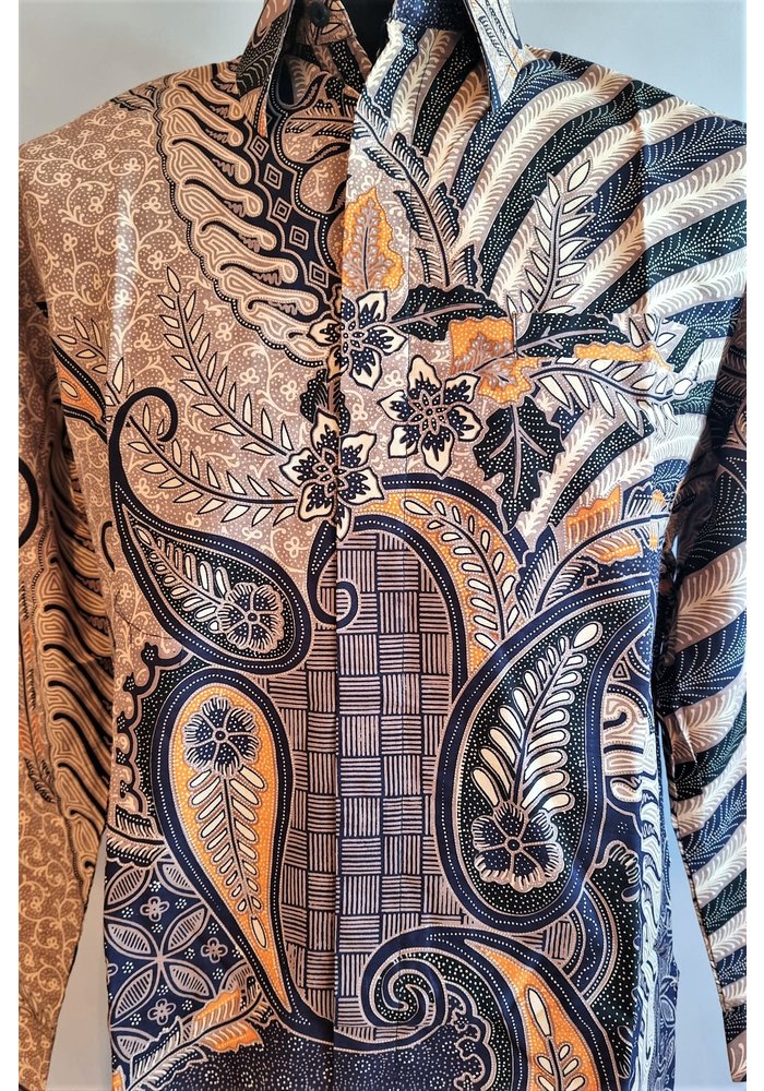 Batik overhemd lange mouw 2502-03