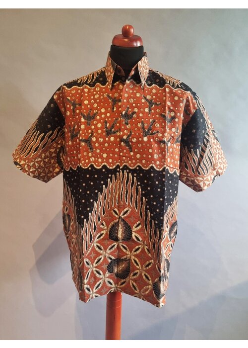 Batik overhemd korte mouw 2309-02