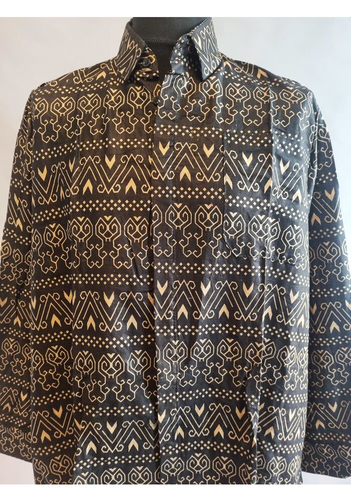 Batik overhemd lange mouw 2309-08