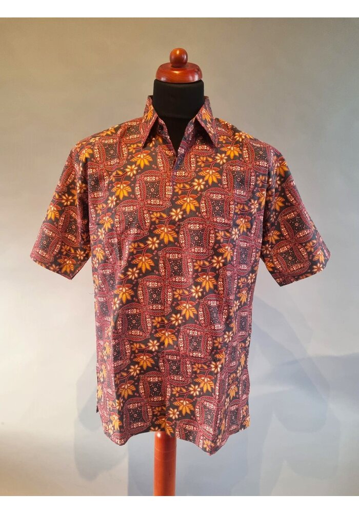 Batik overhemd korte mouw 1112-05