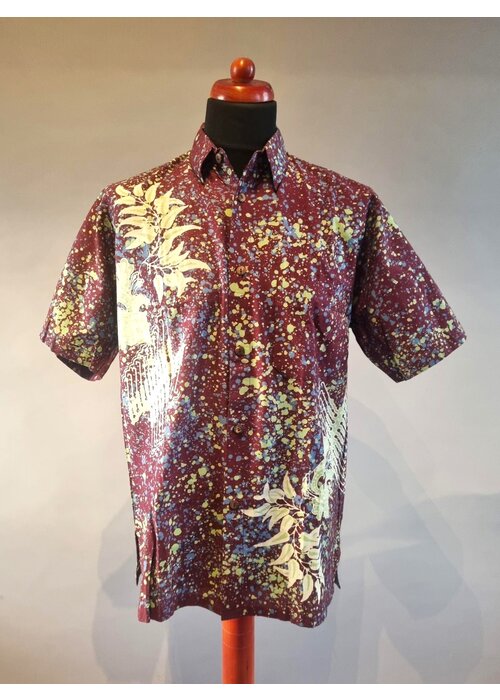 Batik overhemd korte mouw 1112-06