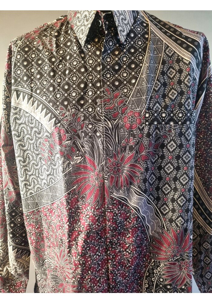 Batik overhemd lange mouw 1112-09