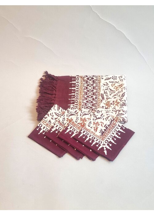 Set Batik tafelkleed vierkant 1810-05 (4 stoelen)