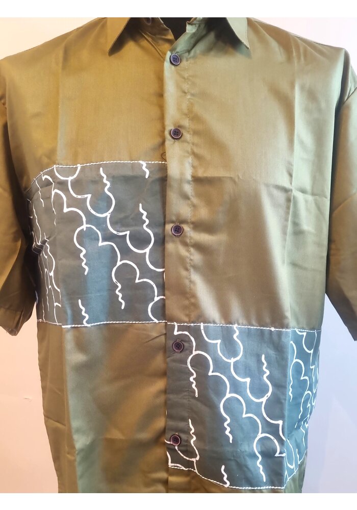 Batik overhemd korte mouw 1405-02