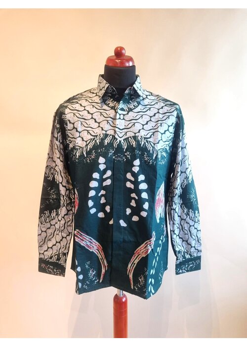 Batik overhemd lange mouw 3105-01