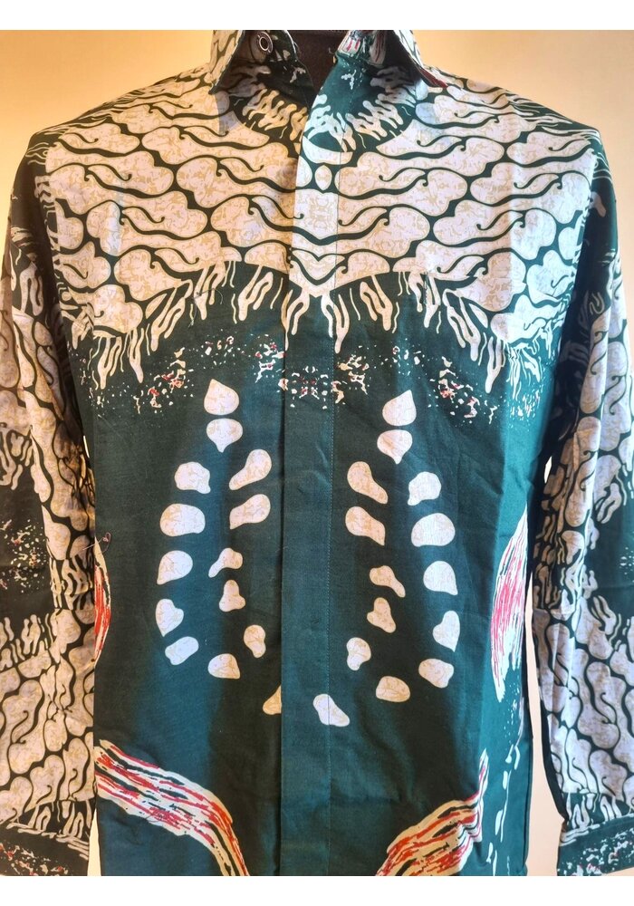 Batik overhemd lange mouw 3105-01
