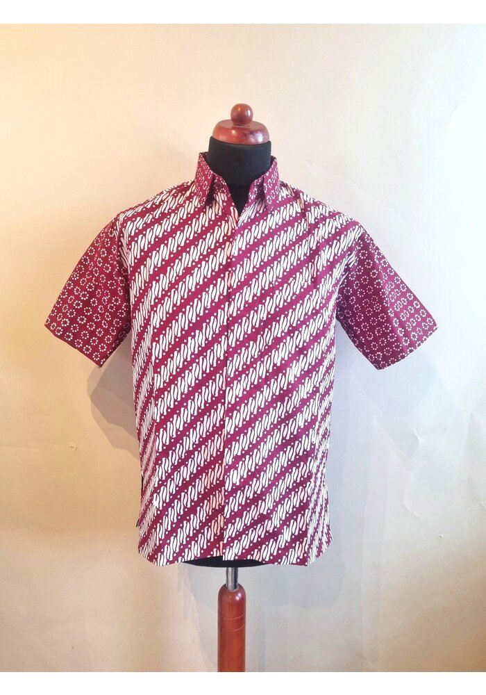 Batik overhemd korte mouw 1108-03