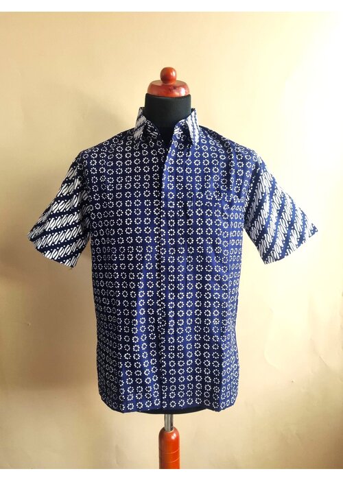 Batik overhemd korte mouw 1308-02