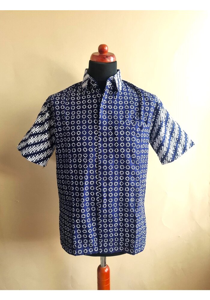 Batik overhemd korte mouw 1308-02