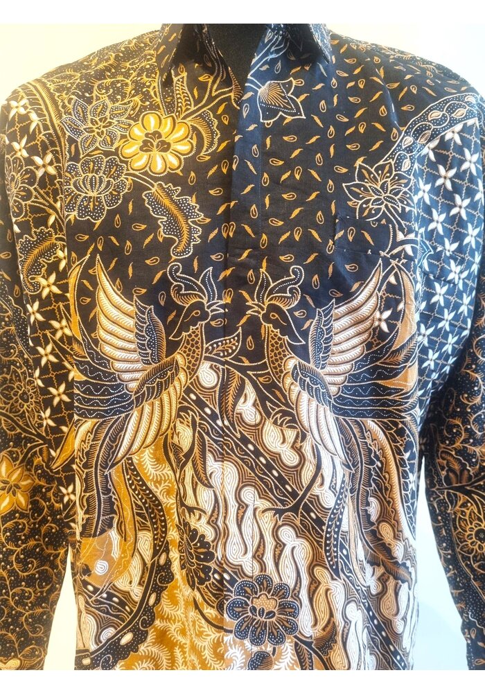 Batik overhemd lange mouw 2208-01