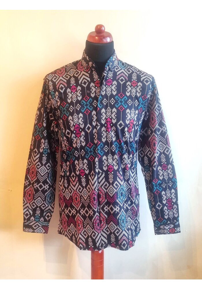 Batik overhemd lange mouw 0109-01