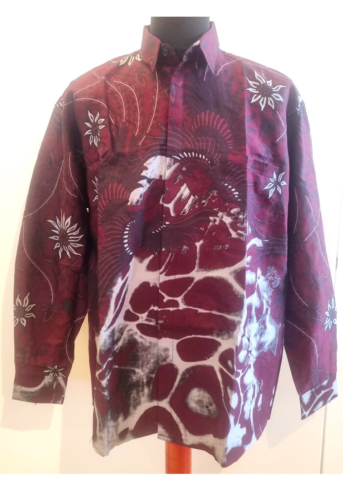 Batik overhemd lange mouw 0109-02
