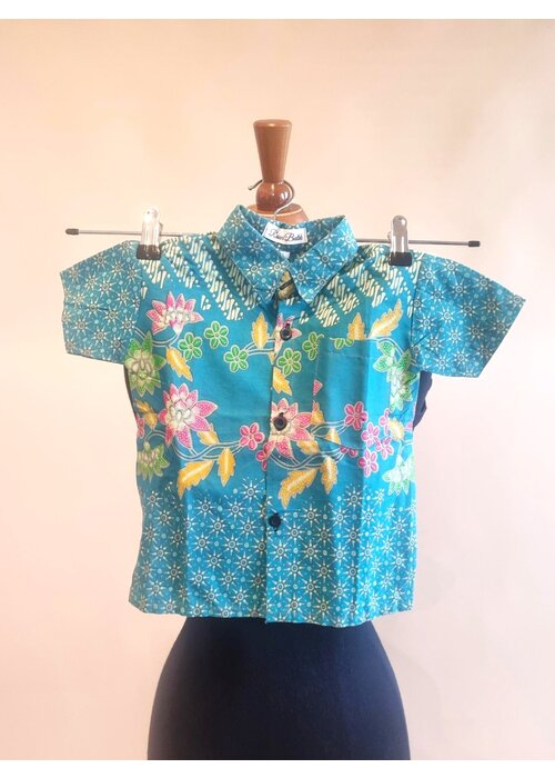 Kinder batik overhemd korte mouw 2409-04
