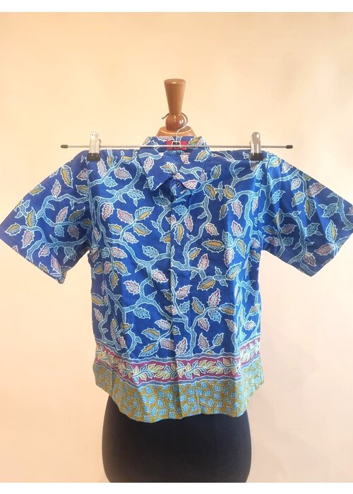 Kinder batik overhemd korte mouw 2409-05
