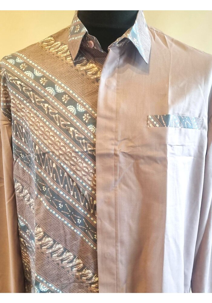 Batik overhemd lange mouw 0810-08