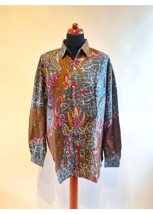 Batik overhemd lange mouw 0910-01