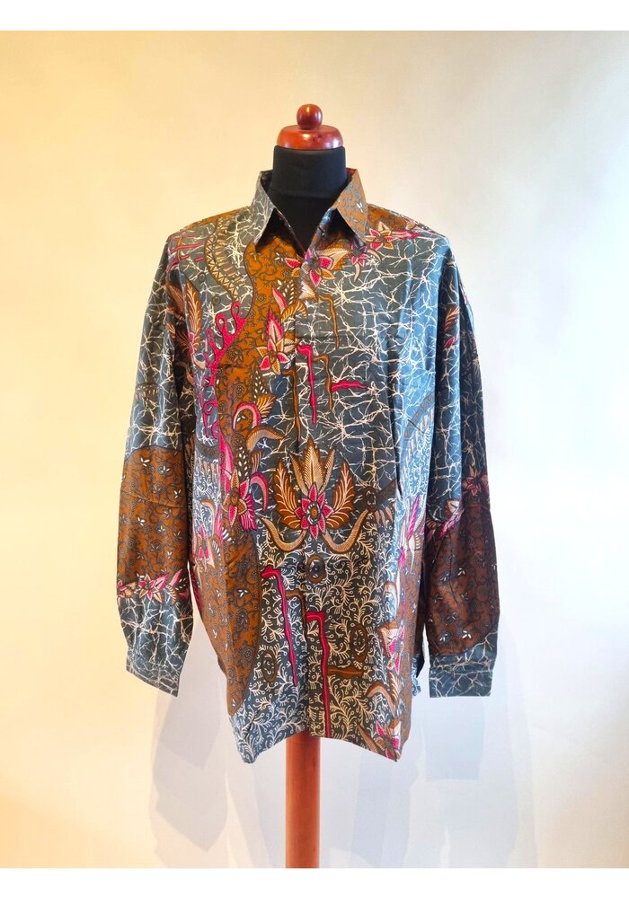 Batik overhemd lange mouw 0910-01