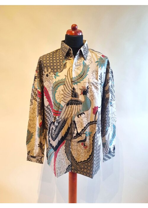 Batik overhemd lange mouw 0910-03