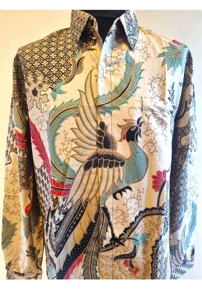 Batik overhemd lange mouw 0910-03