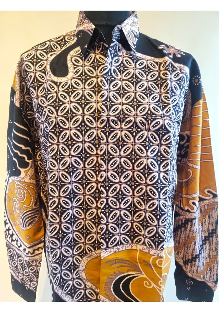 Batik overhemd lange mouw 0910-04