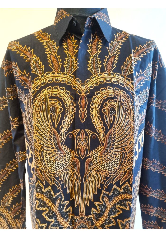 Batik overhemd lange mouw 0910-05