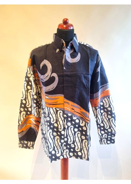 Batik overhemd lange mouw 0910-06