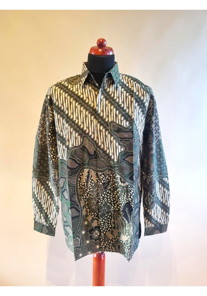 Batik overhemd lange mouw 0910-08