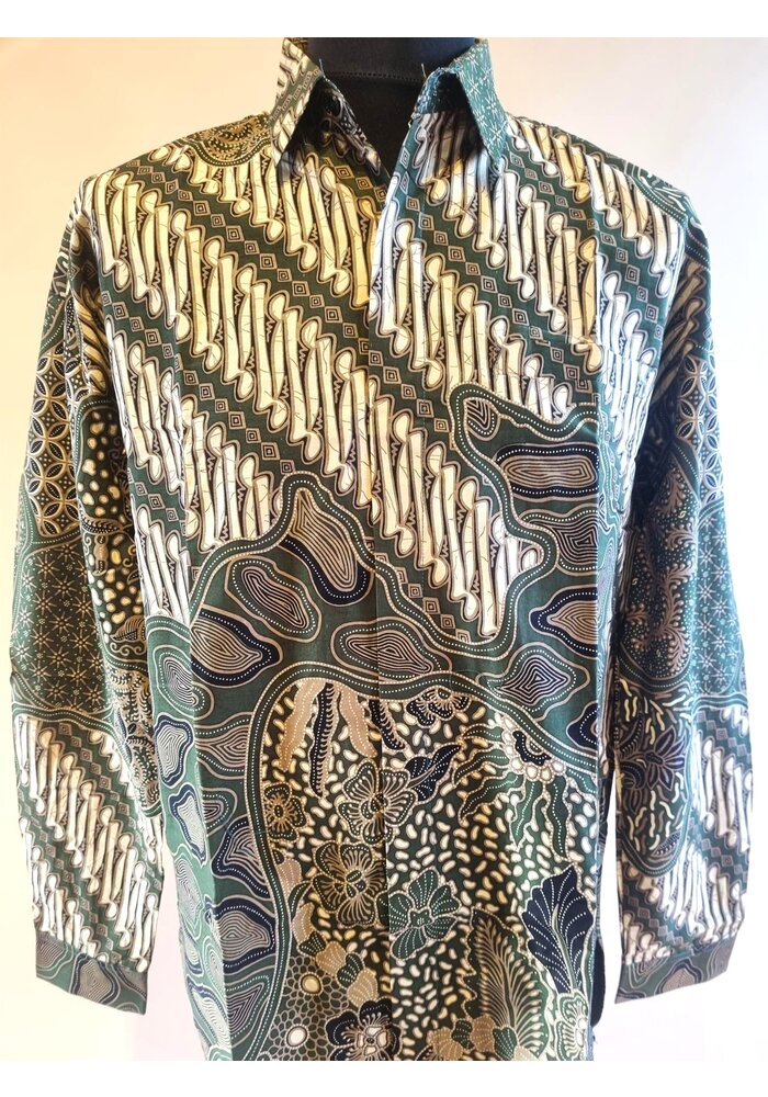 Batik overhemd lange mouw 0910-08