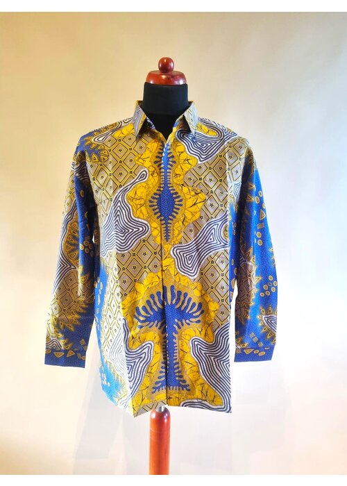 Batik overhemd lange mouw 0910-09