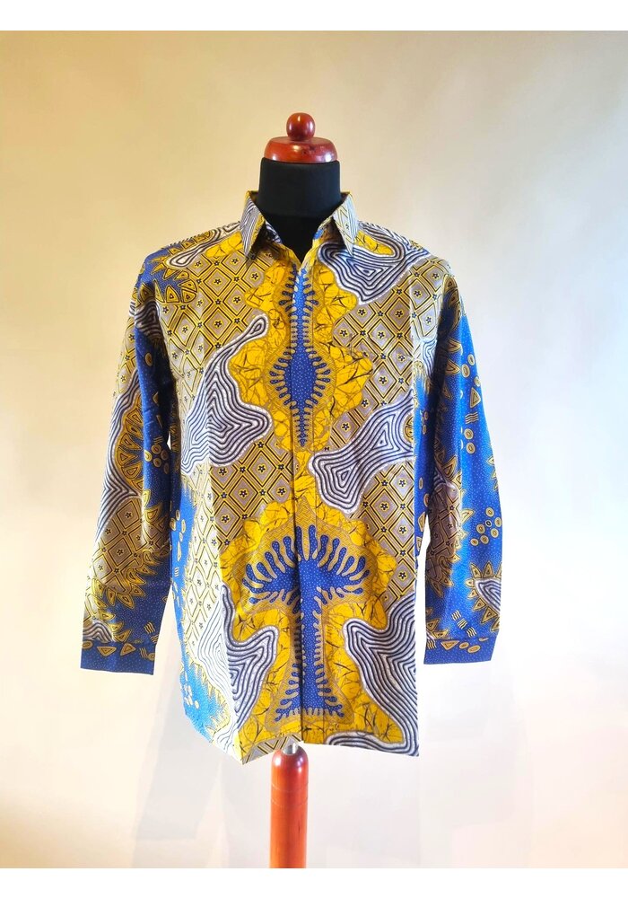 Batik overhemd lange mouw 0910-09