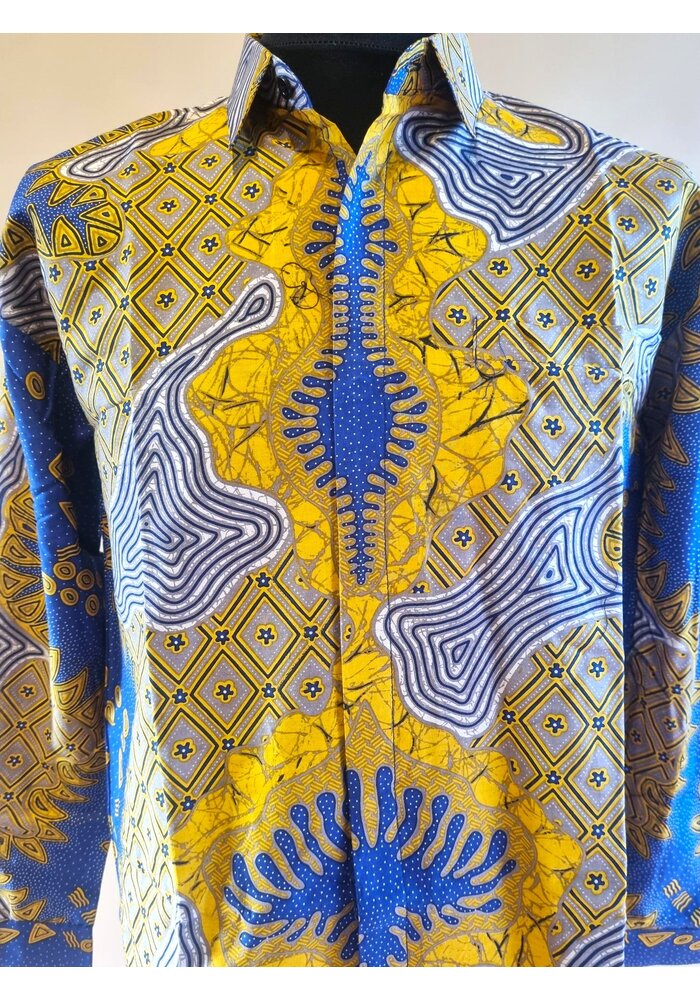 Batik overhemd lange mouw 0910-09
