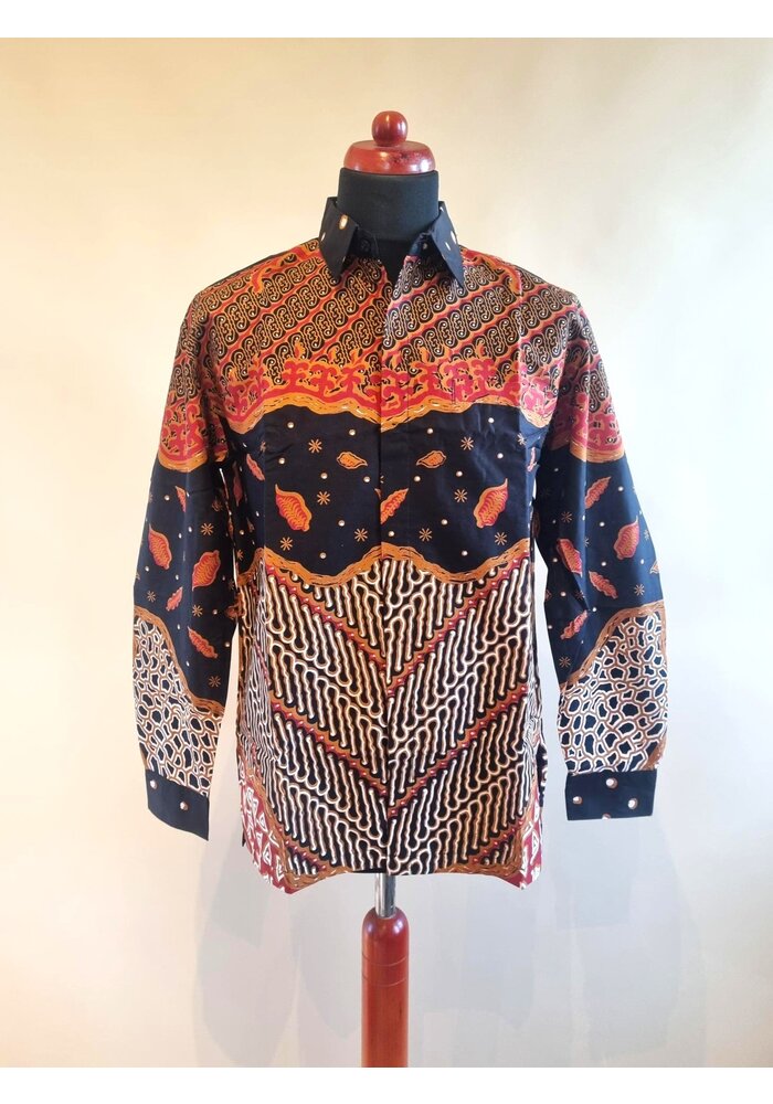 Batik overhemd lange mouw 1010-01