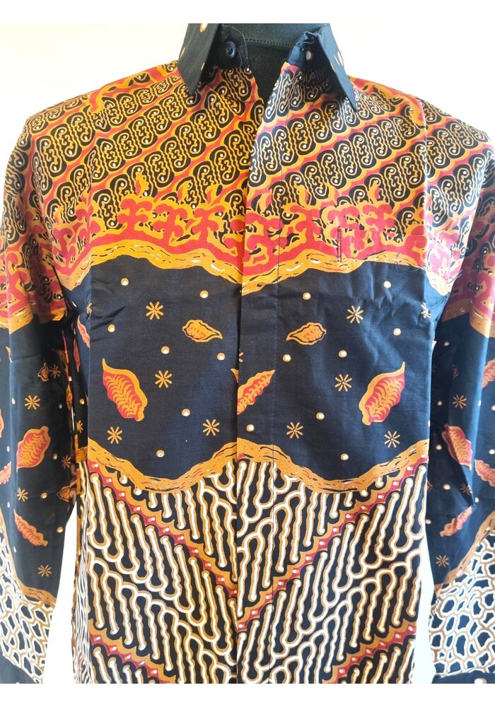 Batik overhemd lange mouw 1010-01
