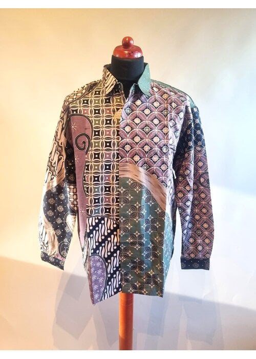 Batik overhemd lange mouw 2710-01