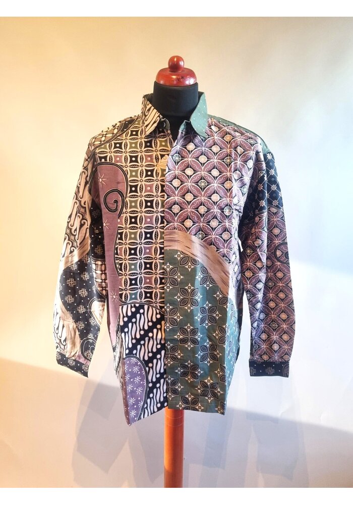 Batik overhemd lange mouw 2710-01