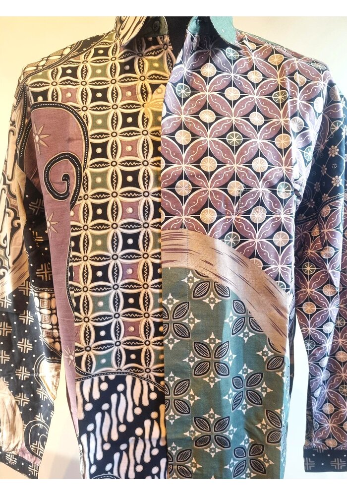 Batik overhemd lange mouw 2710-01