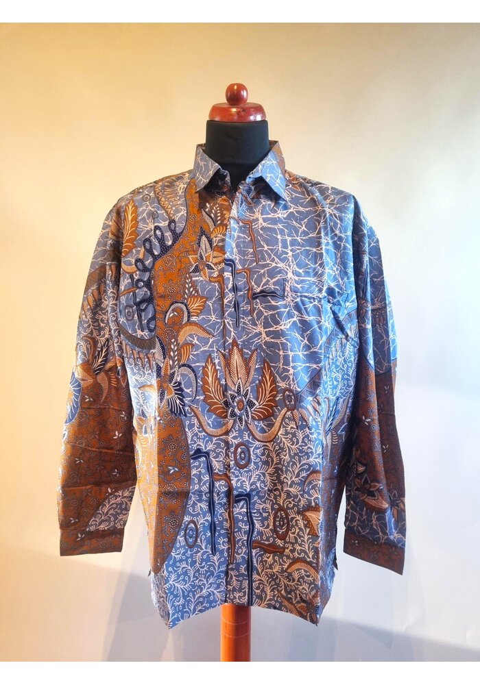 Batik overhemd lange mouw 2710-03