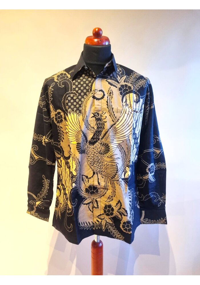 Batik overhemd lange mouw 1612-02