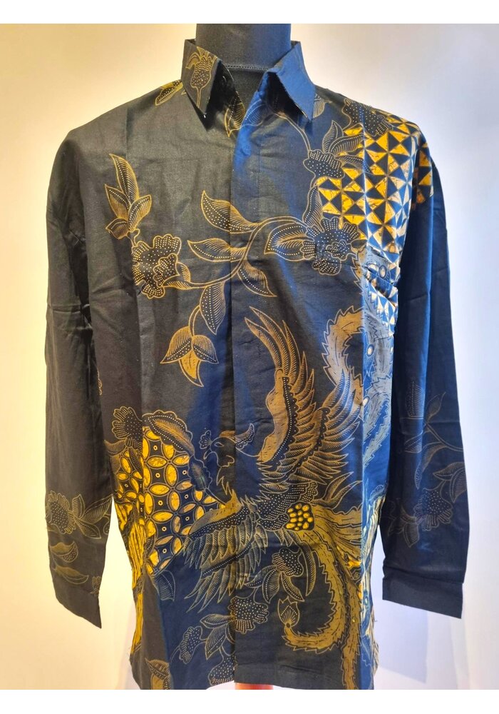 Batik overhemd lange mouw 1612-03