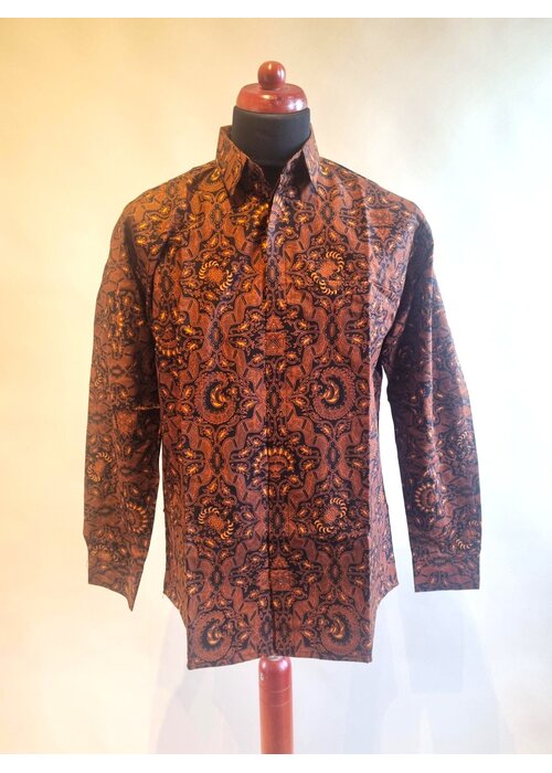 Batik overhemd lange mouw 2602-01