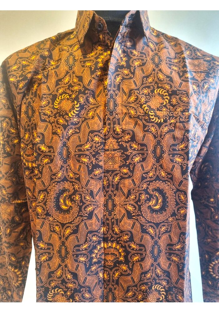 Batik overhemd lange mouw 2602-01
