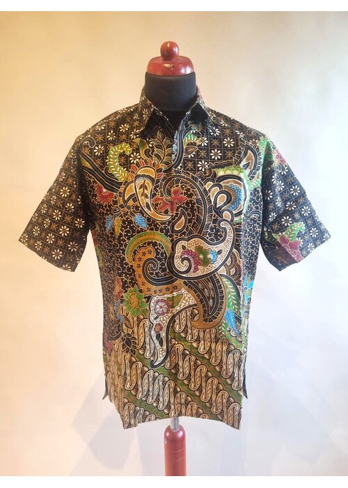 Batik overhemd korte mouw 2602-03