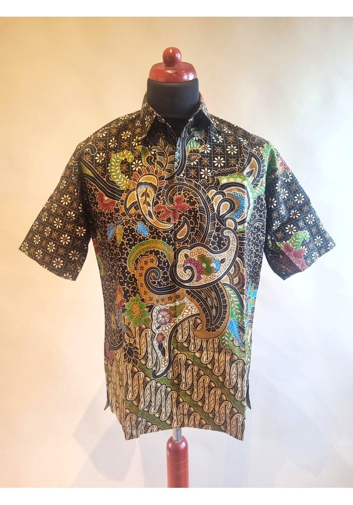 Batik overhemd korte mouw 2602-03