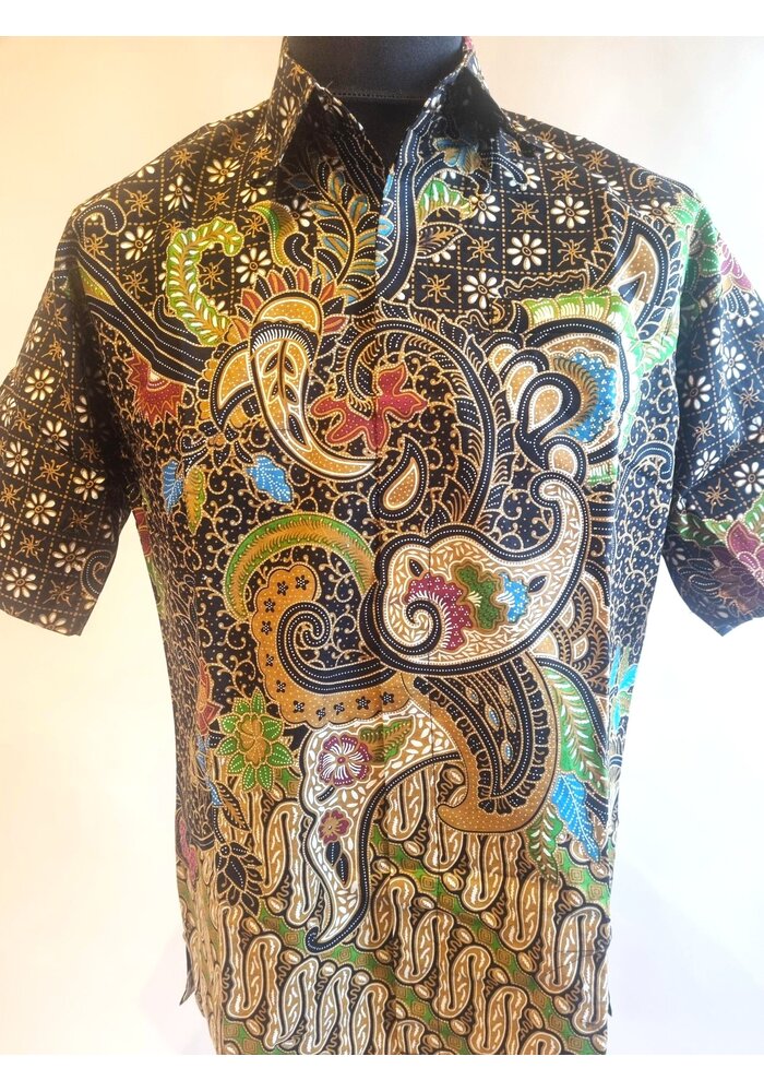 Batik overhemd korte mouw 2602-03