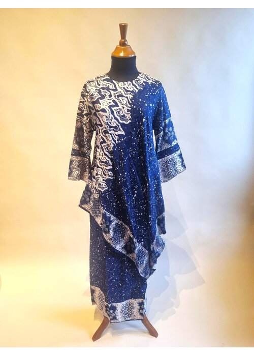 Set batik tuniek navy blue