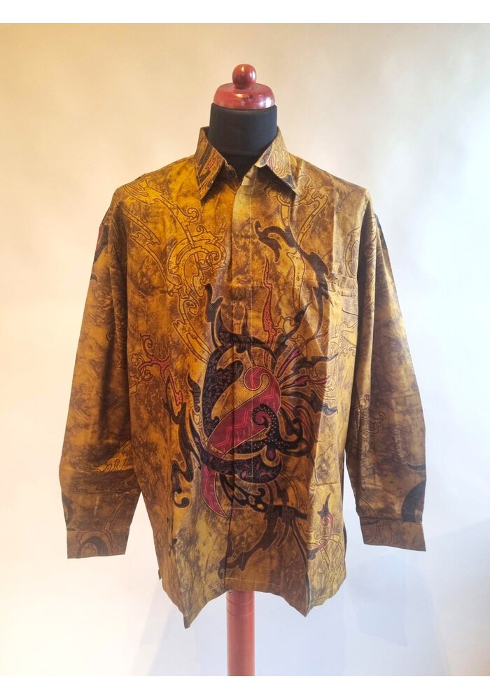 Batik overhemd lange mouw 0903-02
