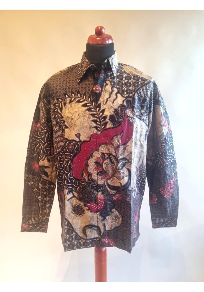 Batik overhemd lange mouw 0903-03